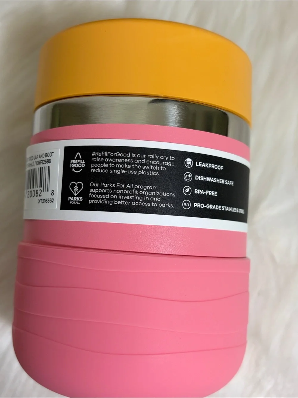 NIB Hydro Flask Dahlia Pink Yellow Kids Insulated 12oz Food Jar and Boot